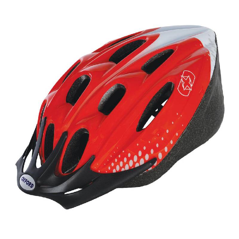 Adult Cycling Helmet RedWhite (58-61cm Large)